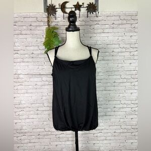 Athleta Black Blousy Seascape Swim Tank Tankini